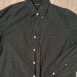 J. Crew Green and Blue Checkered Men's Shirt
